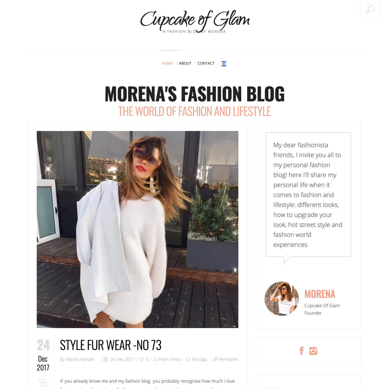 Cupcake of Glam — website preview