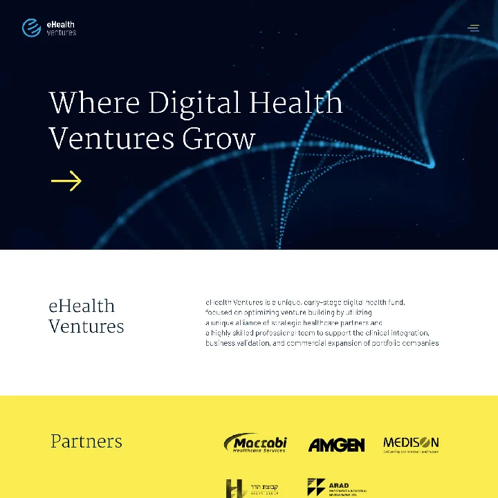 eHealth Ventures — website preview