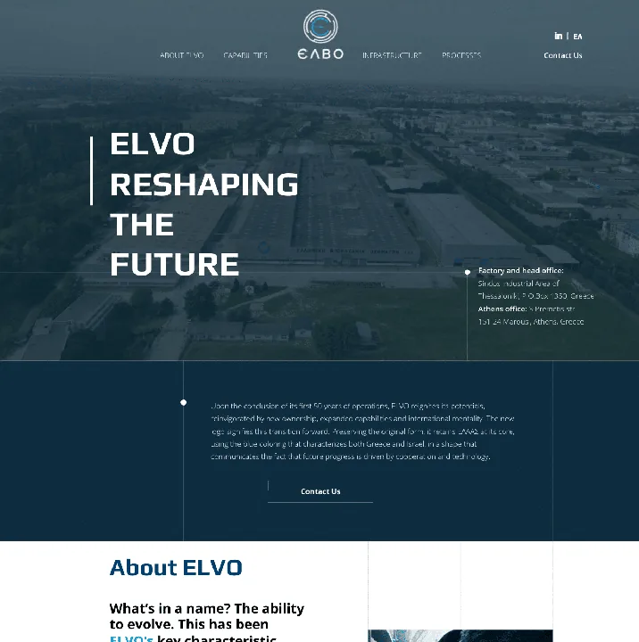 ELVO — website preview