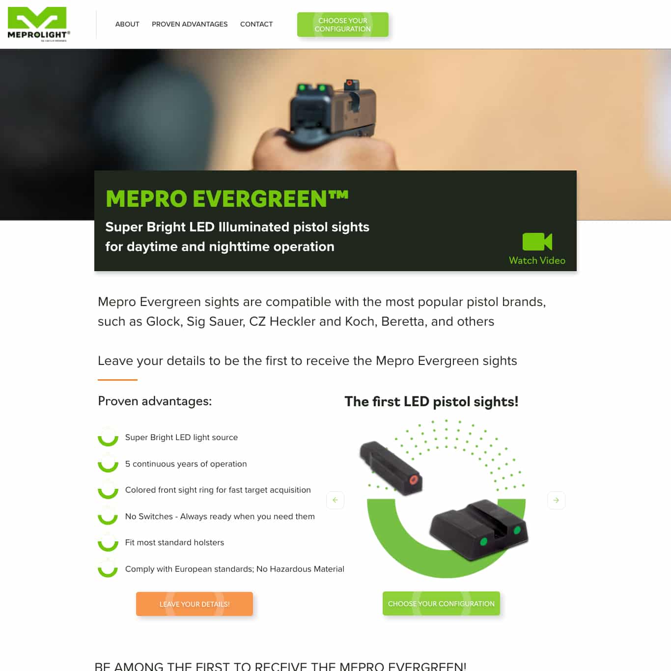 Mepro Evergreen — website preview