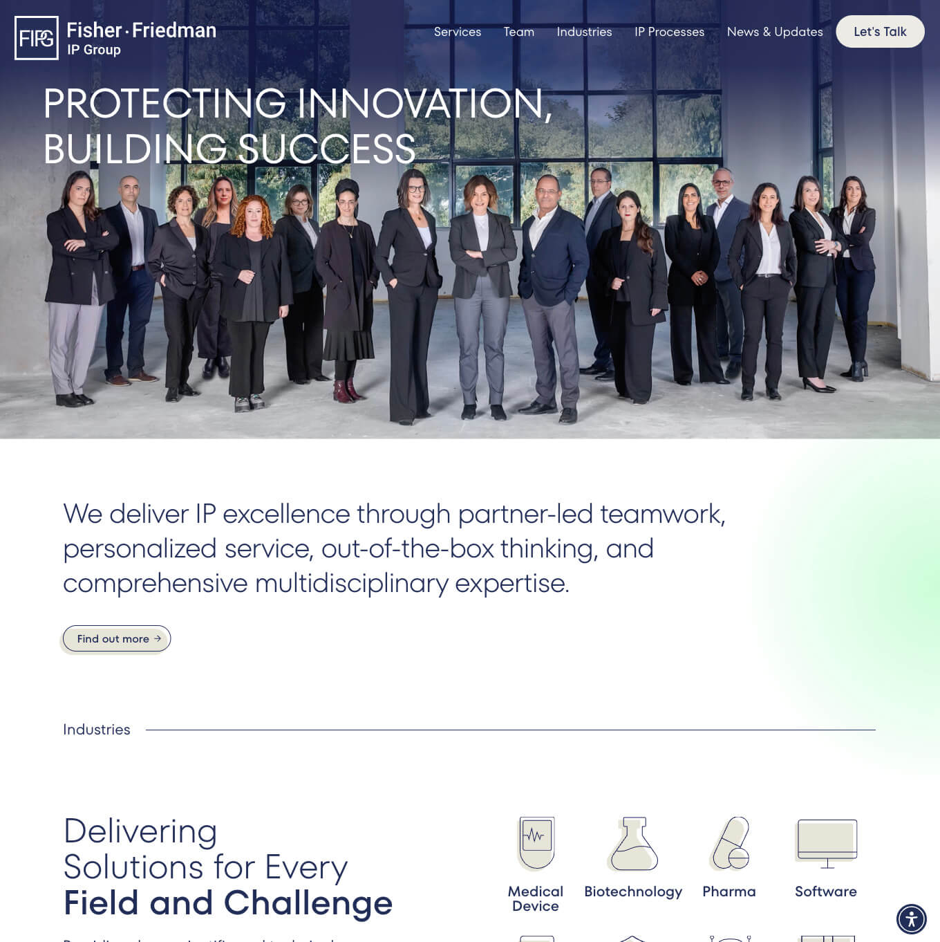 Fisher Friedman IP Group — website preview