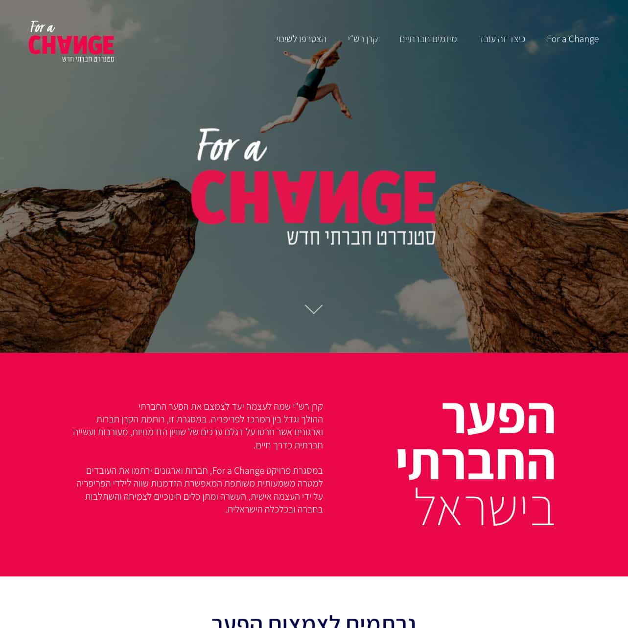 For a Change — website preview