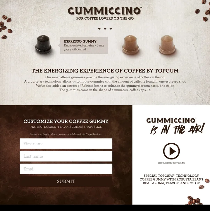 Gummiccino — website preview