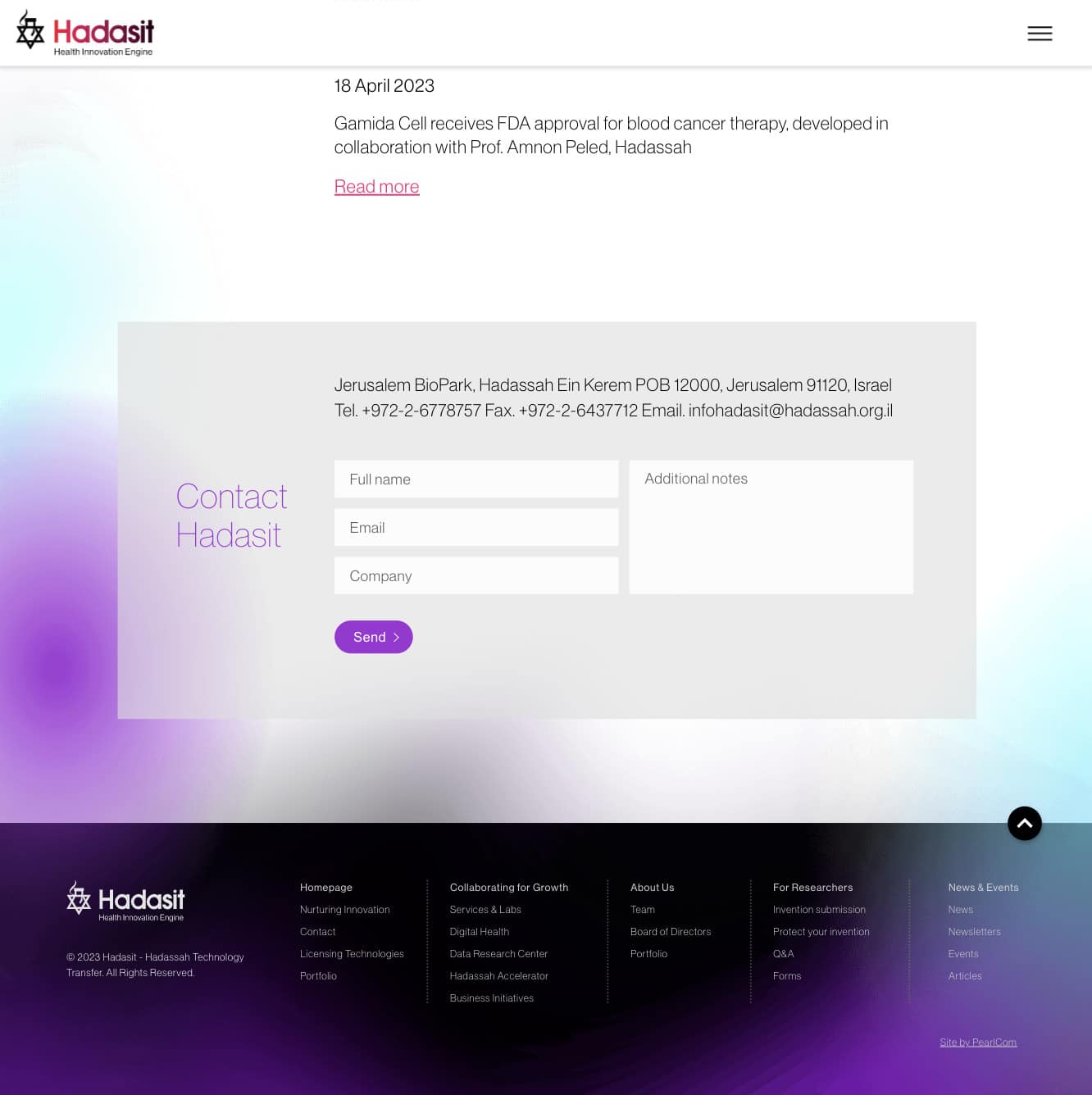 Hadasit — project view 2
