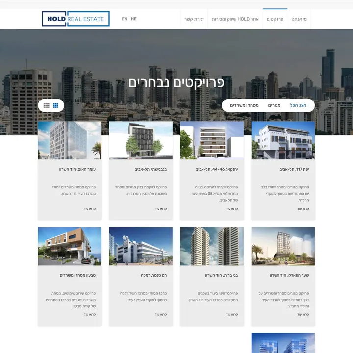 Hold Real Estate — website preview