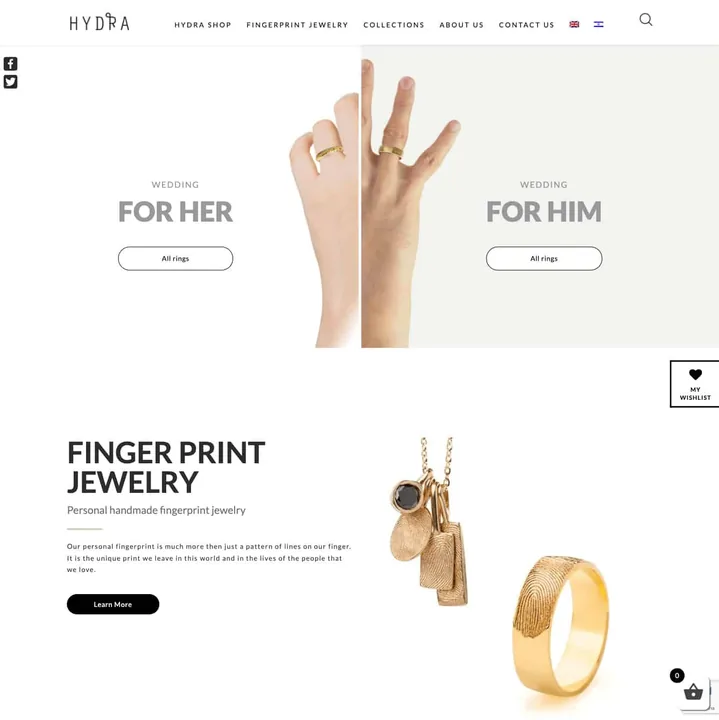 Hydra Jewelry — website preview