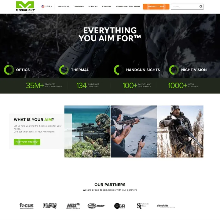 Meprolight — website preview