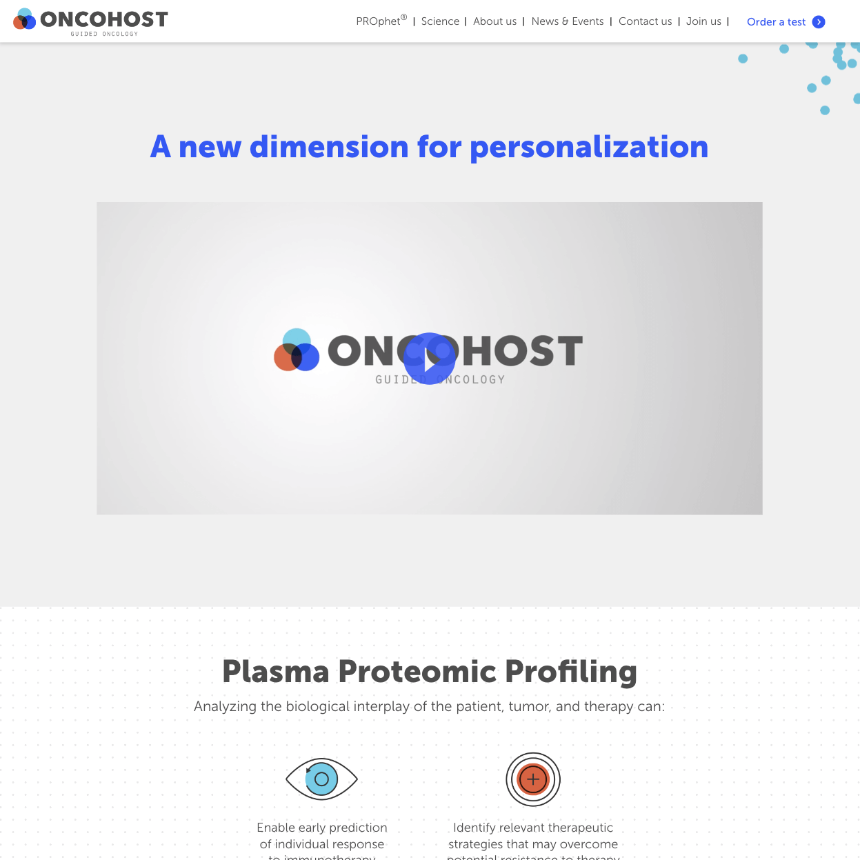OncoHost — project view 1