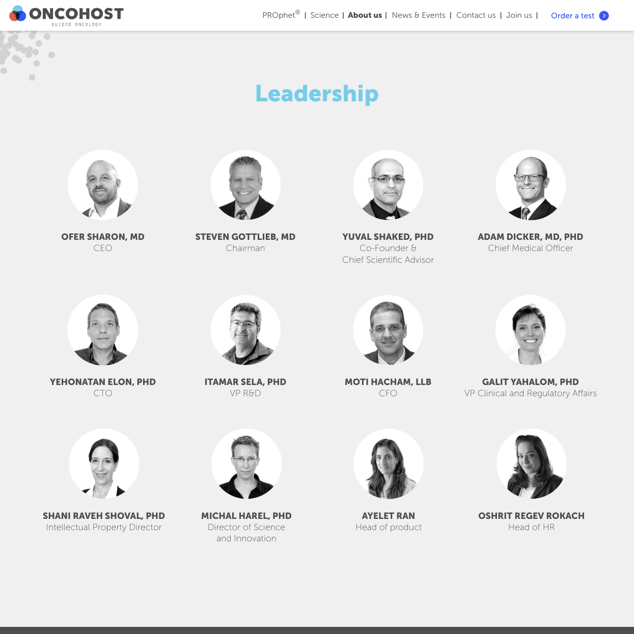 OncoHost — project view 12