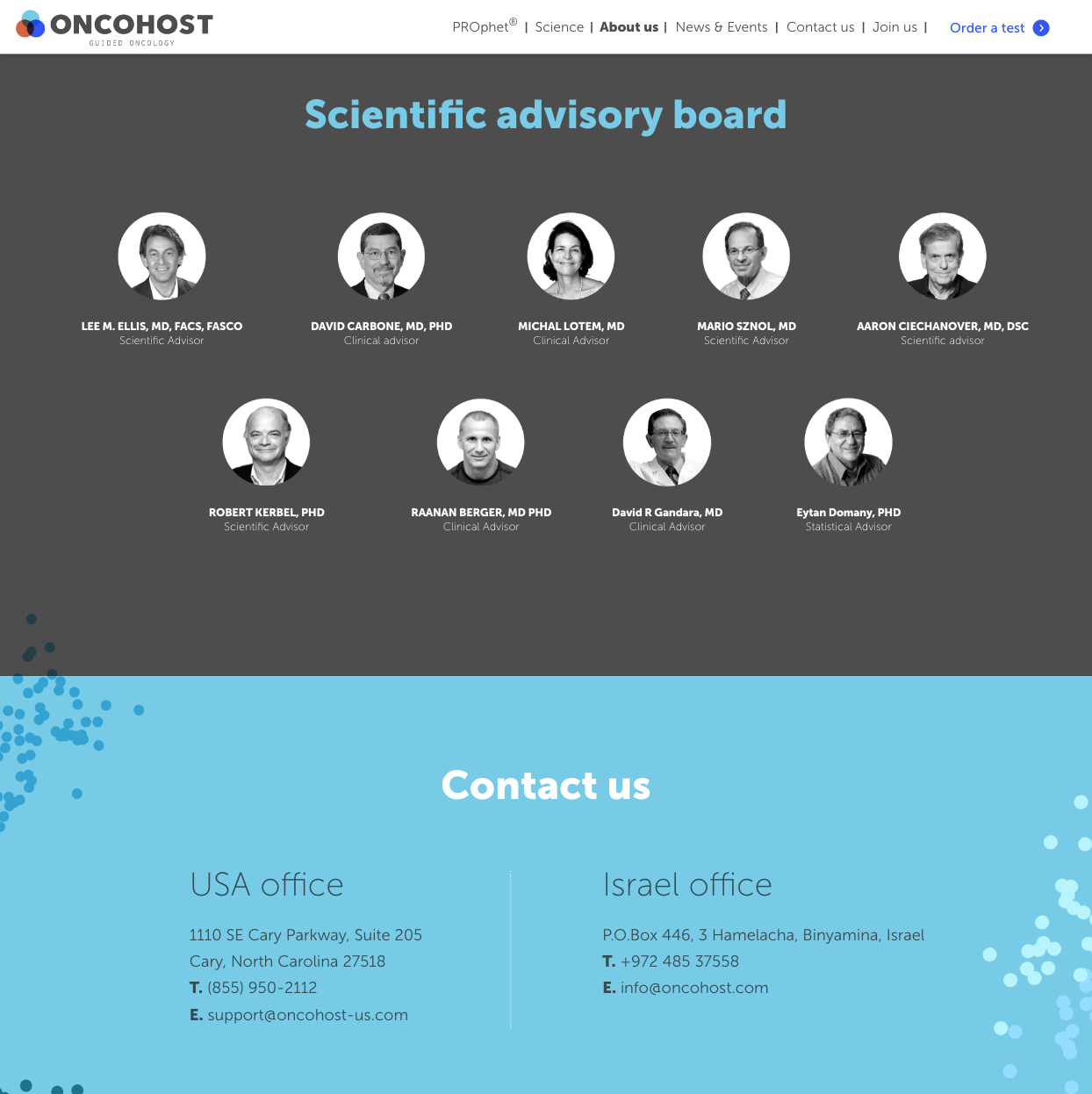 OncoHost — project view 13