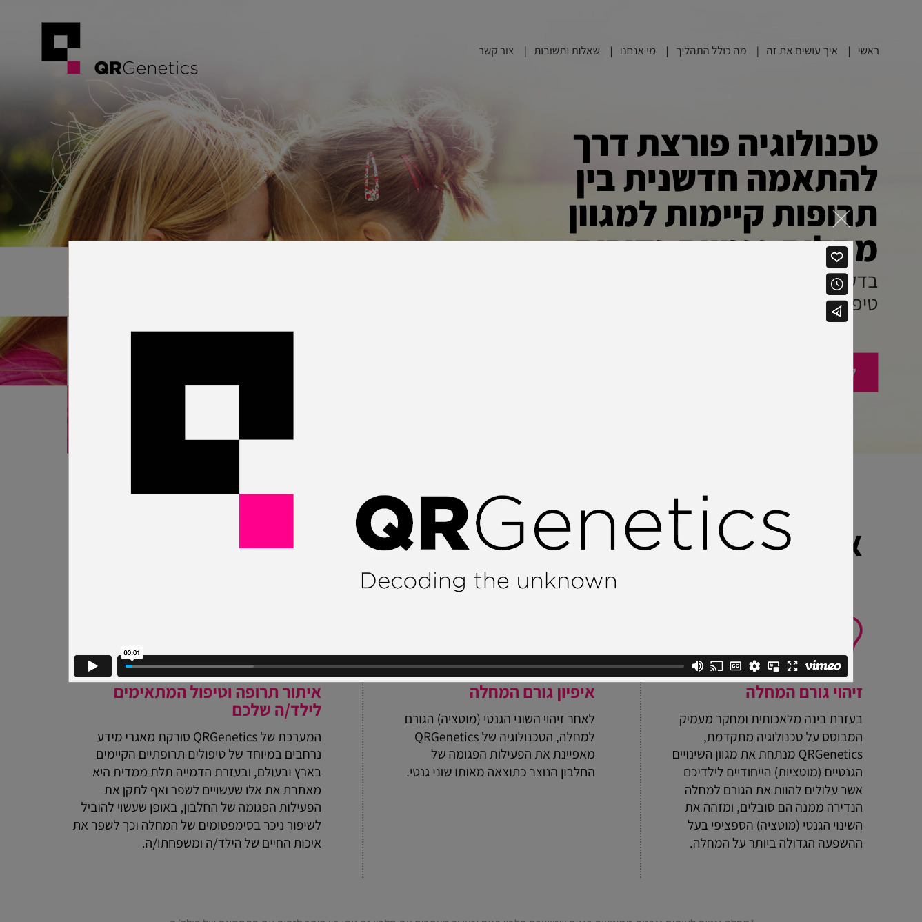 QRGenetics Hebrew — project view 6