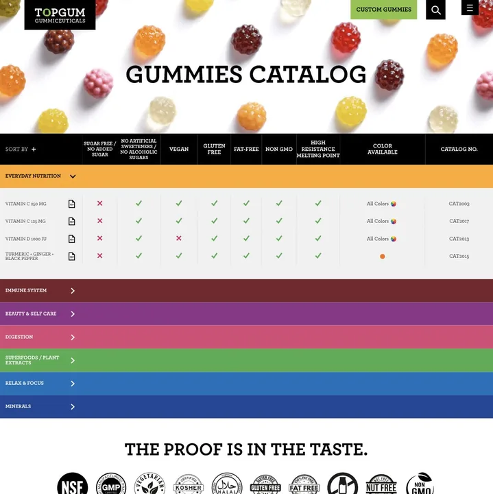TopGum Interactive Catalogue — website preview