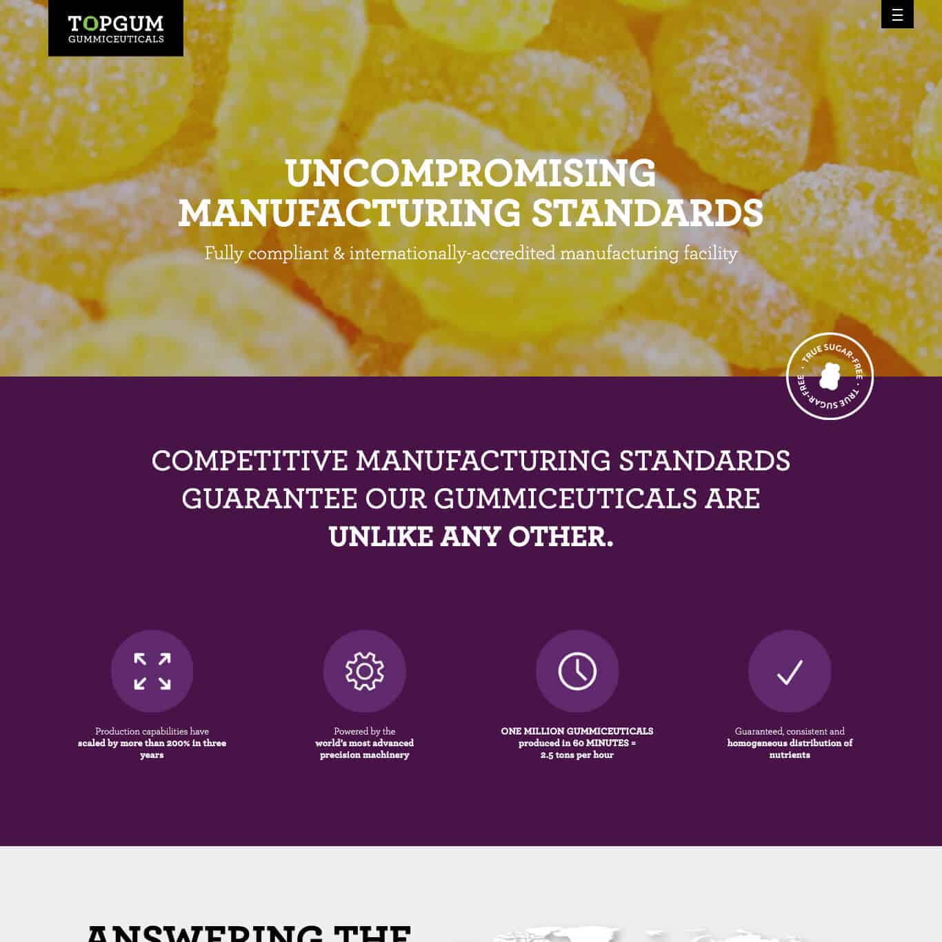 TopGum Gummiceuticals — website preview